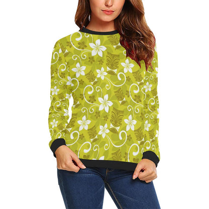 Hawaiian Themed Pattern Print Design H019 Women Long Sleeve Sweatshirt-JorJune