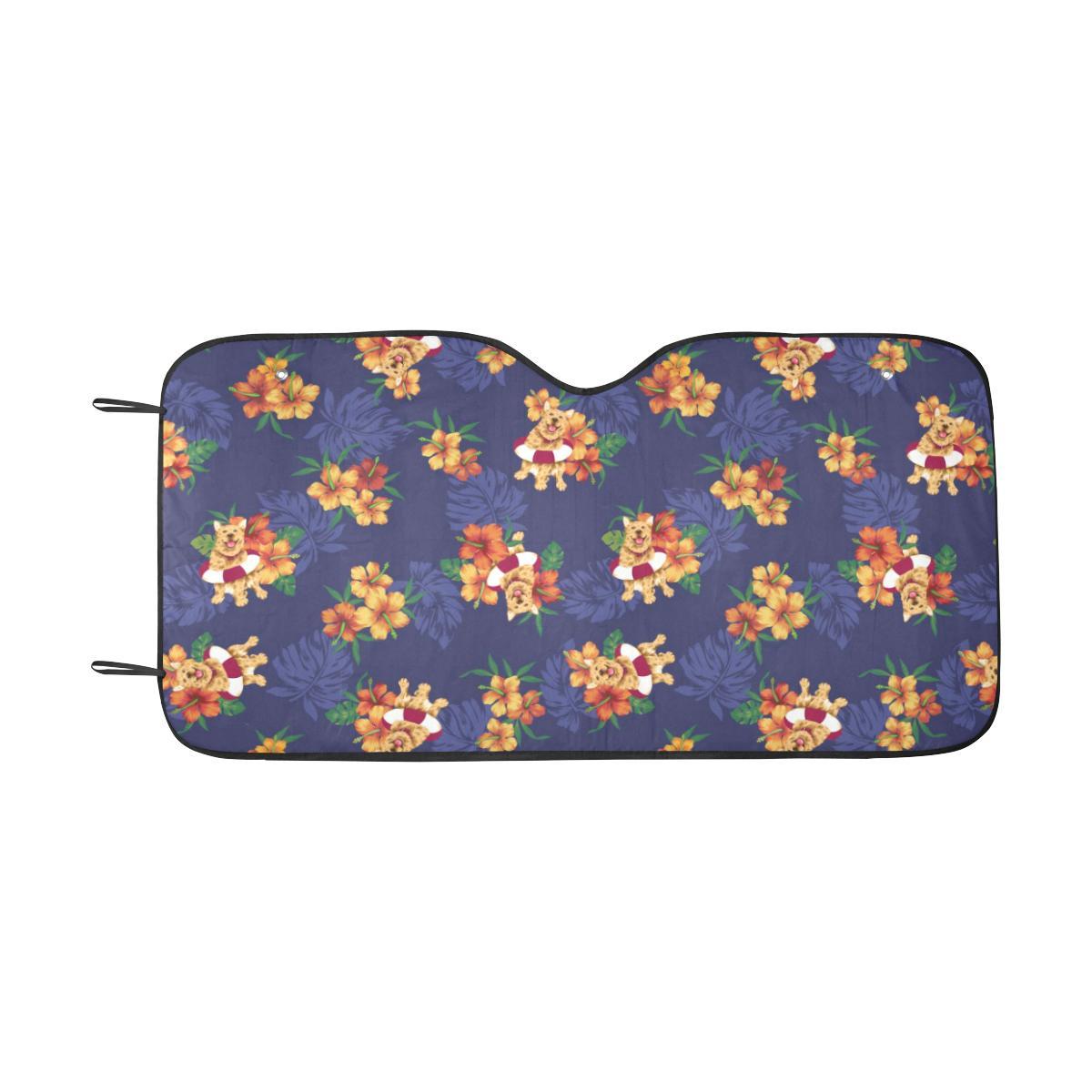 Hawaiian Themed Pattern Print Design H02 Car Sun Shade-JorJune