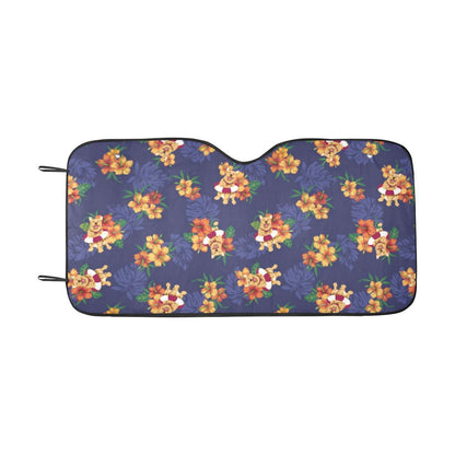 Hawaiian Themed Pattern Print Design H02 Car Sun Shade-JorJune