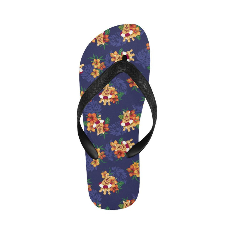 Hawaiian Themed Pattern Print Design H02 Flip Flops-JorJune