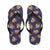 Hawaiian Themed Pattern Print Design H02 Flip Flops-JorJune