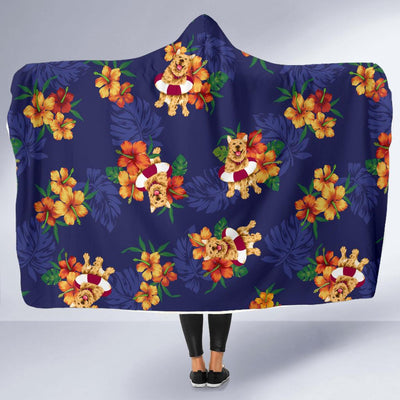 Hawaiian Themed Pattern Print Design H02 Hooded Blanket-JORJUNE.COM