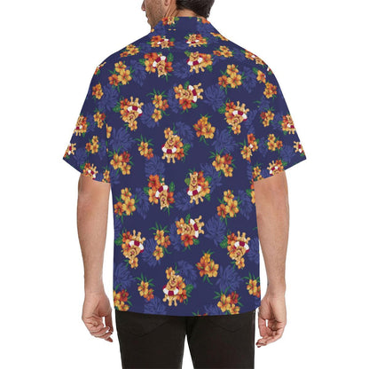 Hawaiian Themed Pattern Print Design H02 Men Hawaiian Shirt-JorJune