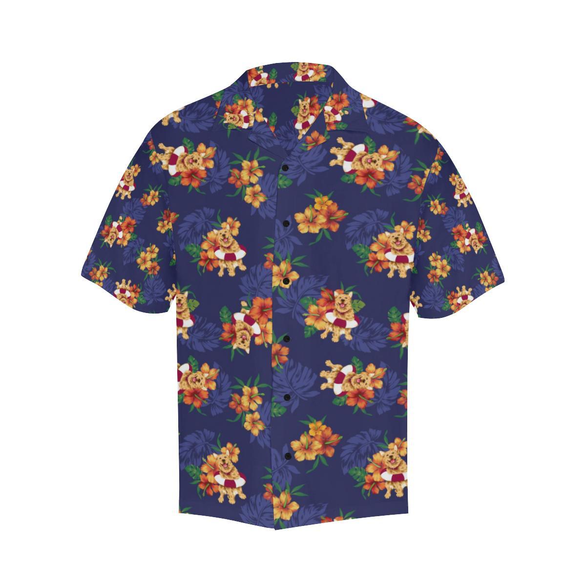 Hawaiian Themed Pattern Print Design H02 Men Hawaiian Shirt-JorJune