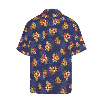 Hawaiian Themed Pattern Print Design H02 Men Hawaiian Shirt-JorJune
