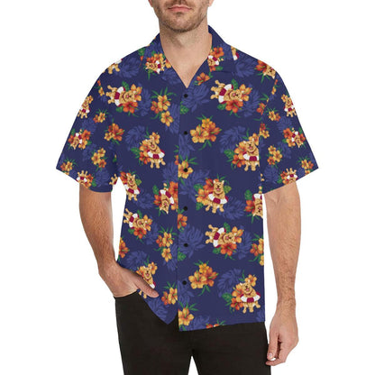Hawaiian Themed Pattern Print Design H02 Men Hawaiian Shirt-JorJune
