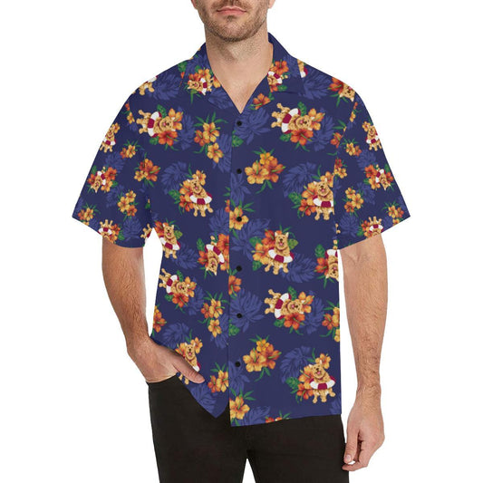 Hawaiian Themed Pattern Print Design H02 Men Hawaiian Shirt-JorJune