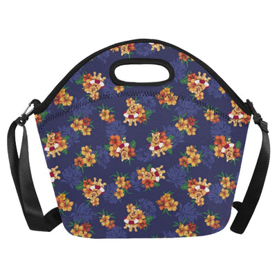 Hawaiian Themed Pattern Print Design H02 Neoprene Lunch Bag-JorJune