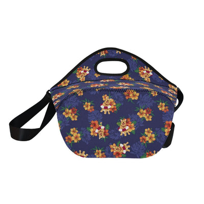 Hawaiian Themed Pattern Print Design H02 Neoprene Lunch Bag-JorJune