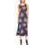 Hawaiian Themed Pattern Print Design H02 Sleeveless Open Fork Long Dress
