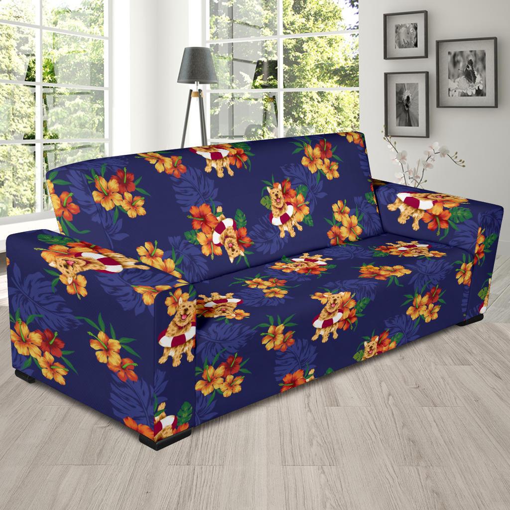 Hawaiian Themed Pattern Print Design H02 Sofa Slipcover-JORJUNE.COM