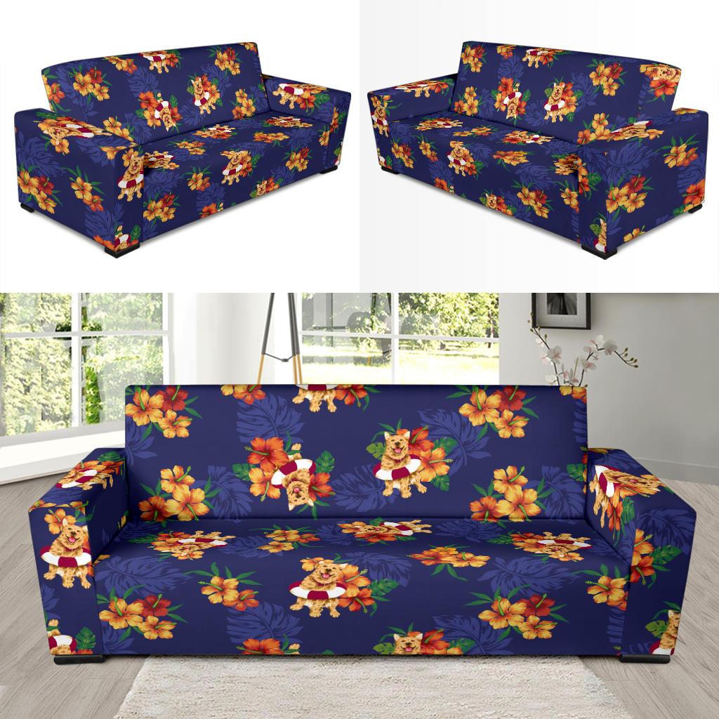Hawaiian Themed Pattern Print Design H02 Sofa Slipcover-JORJUNE.COM
