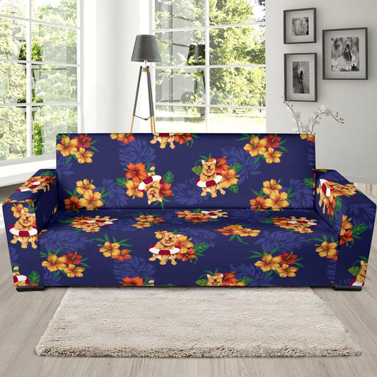 Hawaiian Themed Pattern Print Design H02 Sofa Slipcover-JORJUNE.COM