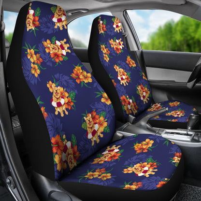 Hawaiian Themed Pattern Print Design H02 Universal Fit Car Seat Covers-JorJune