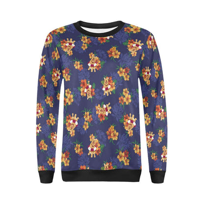 Hawaiian Themed Pattern Print Design H02 Women Long Sleeve Sweatshirt-JorJune