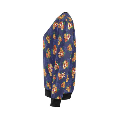 Hawaiian Themed Pattern Print Design H02 Women Long Sleeve Sweatshirt-JorJune