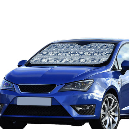 Hawaiian Themed Pattern Print Design H020 Car Sun Shade-JorJune