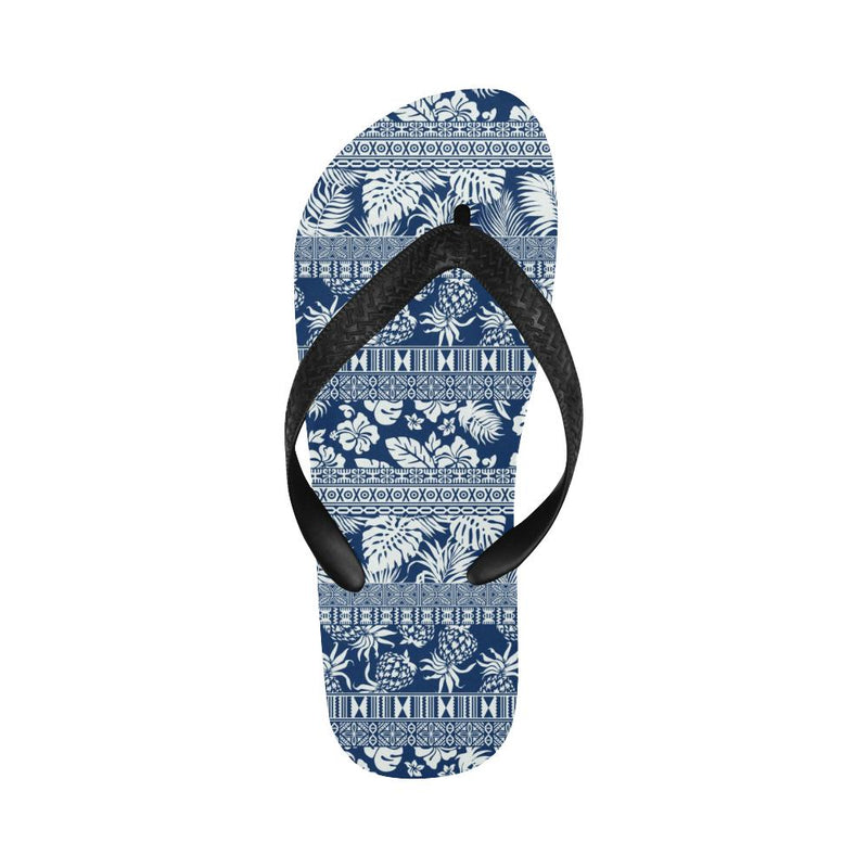 Hawaiian Themed Pattern Print Design H020 Flip Flops-JorJune