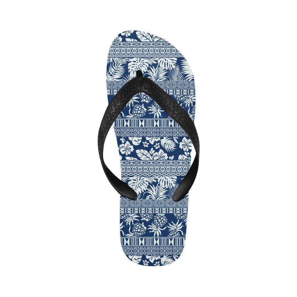 Hawaiian Themed Pattern Print Design H020 Flip Flops-JorJune