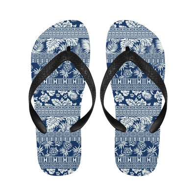 Hawaiian Themed Pattern Print Design H020 Flip Flops-JorJune