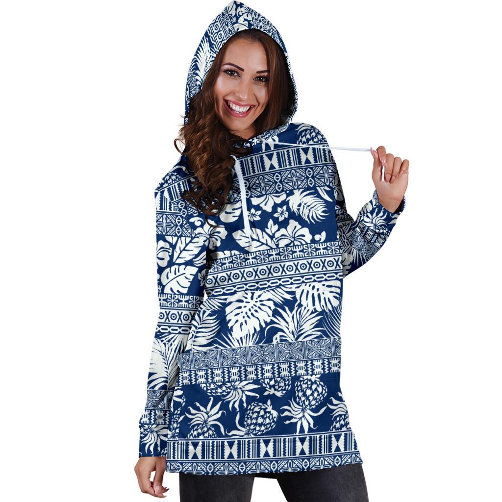 Hawaiian Themed Pattern Print Design H020 Women Hoodie Dress