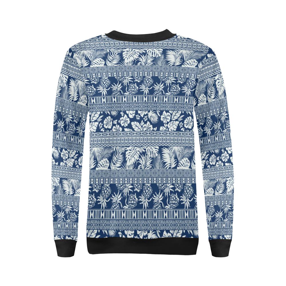 Hawaiian Themed Pattern Print Design H020 Women Long Sleeve Sweatshirt-JorJune