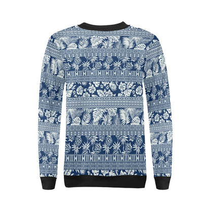 Hawaiian Themed Pattern Print Design H020 Women Long Sleeve Sweatshirt-JorJune