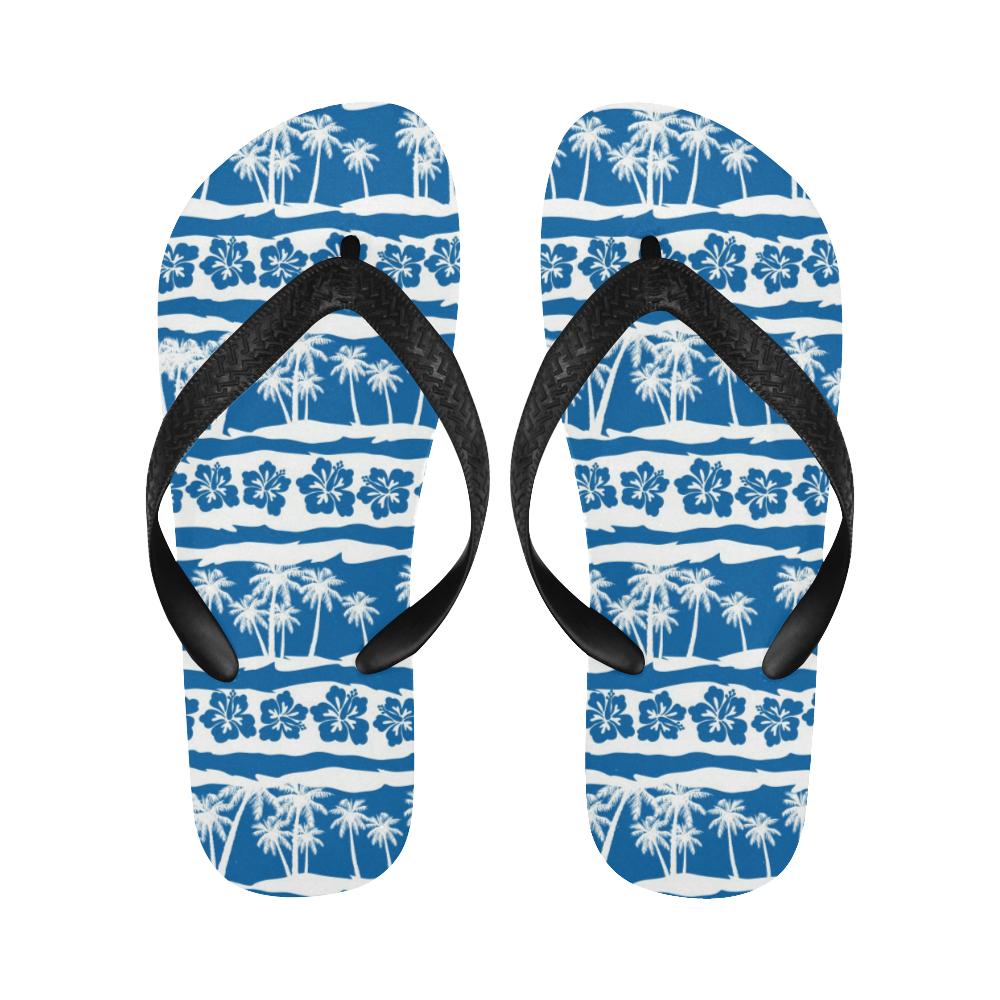 Hawaiian Themed Pattern Print Design H021 Flip Flops-JorJune