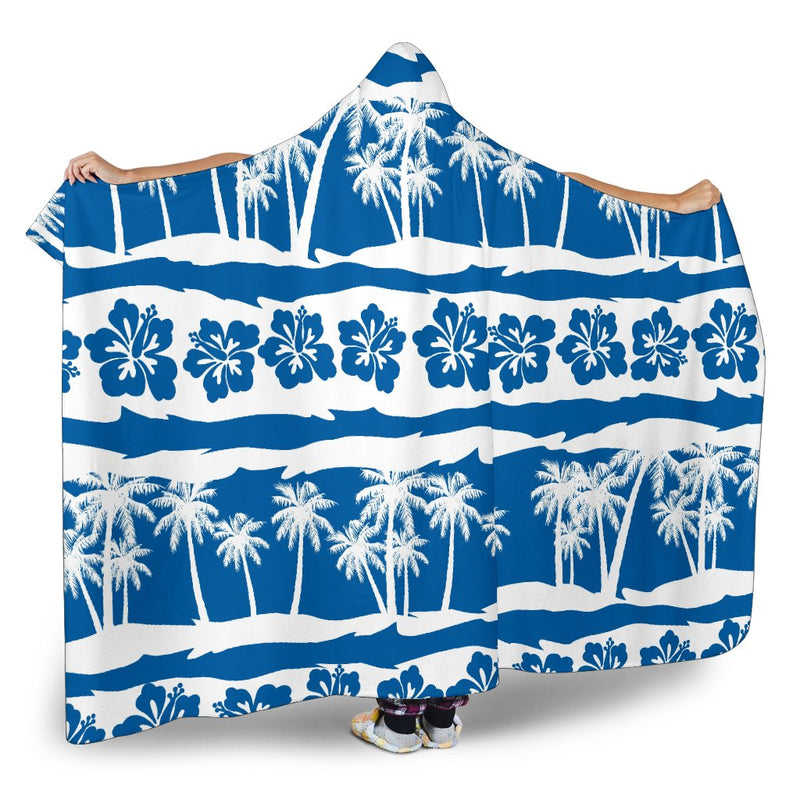 Hawaiian Themed Pattern Print Design H021 Hooded Blanket-JORJUNE.COM