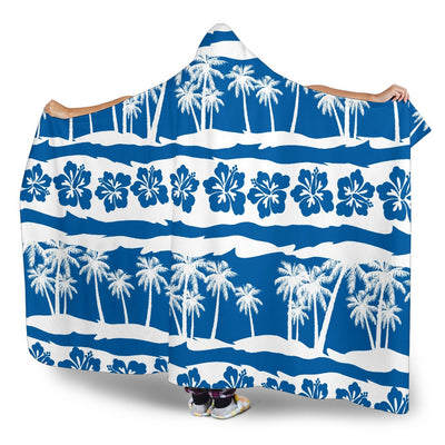 Hawaiian Themed Pattern Print Design H021 Hooded Blanket-JORJUNE.COM