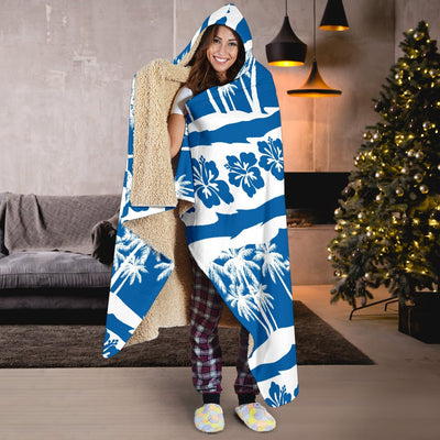 Hawaiian Themed Pattern Print Design H021 Hooded Blanket-JORJUNE.COM