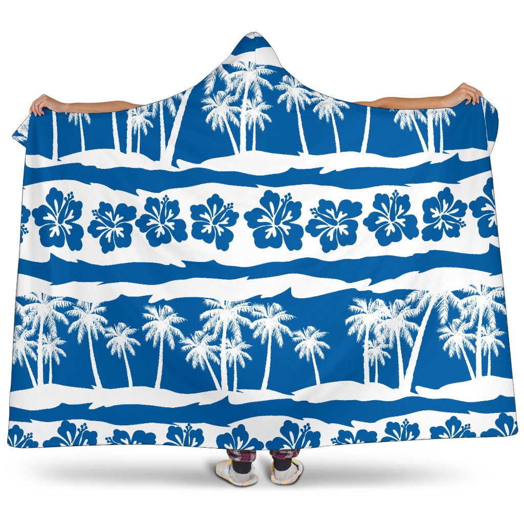 Hawaiian Themed Pattern Print Design H021 Hooded Blanket-JORJUNE.COM