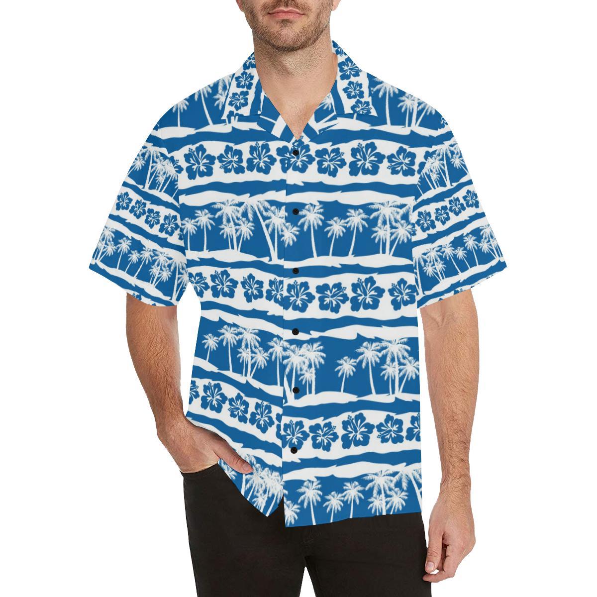 Hawaiian Themed Pattern Print Design H021 Men Hawaiian Shirt-JorJune