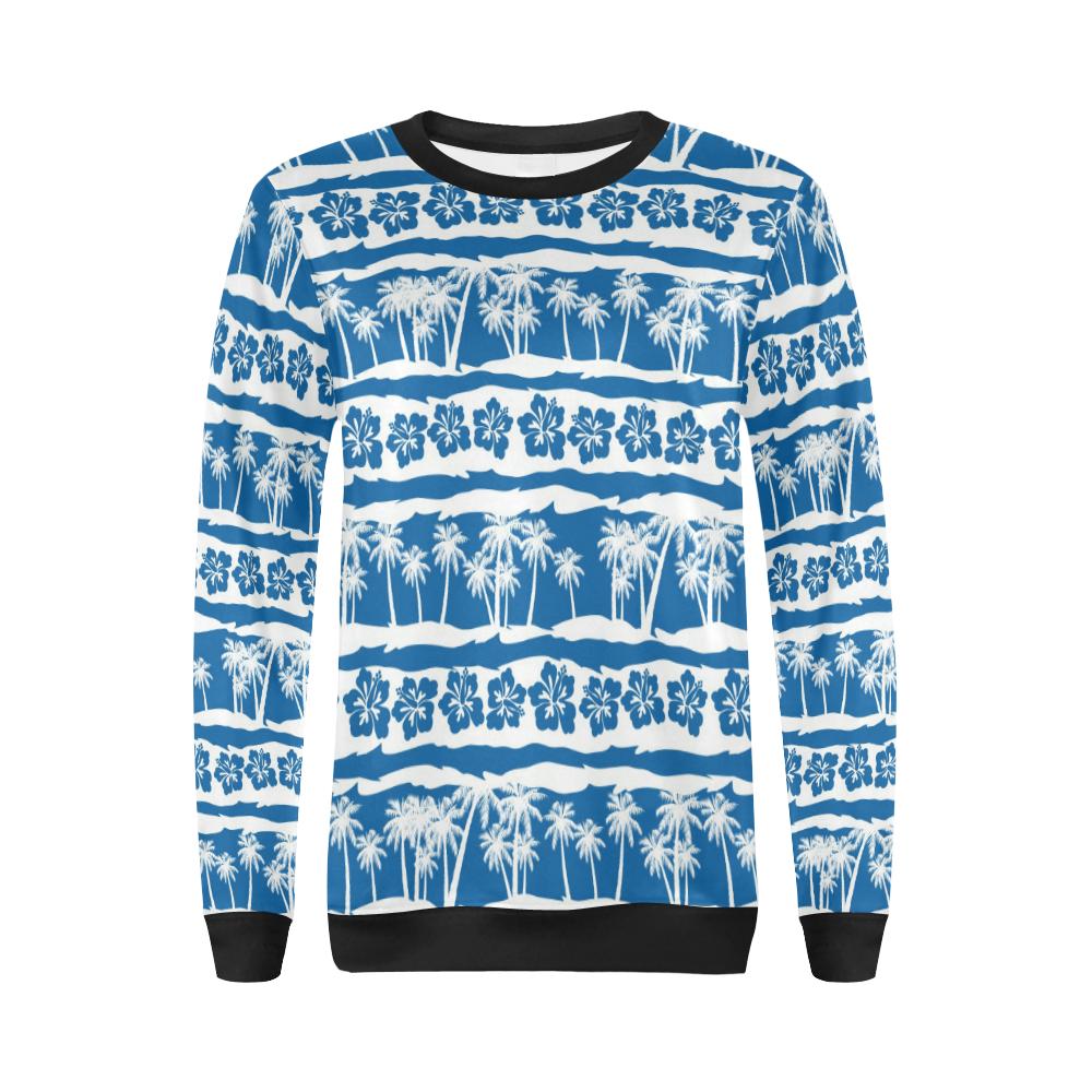 Hawaiian Themed Pattern Print Design H021 Women Long Sleeve Sweatshirt-JorJune