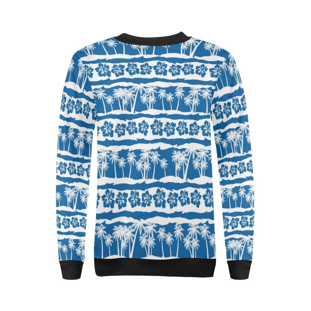 Hawaiian Themed Pattern Print Design H021 Women Long Sleeve Sweatshirt-JorJune