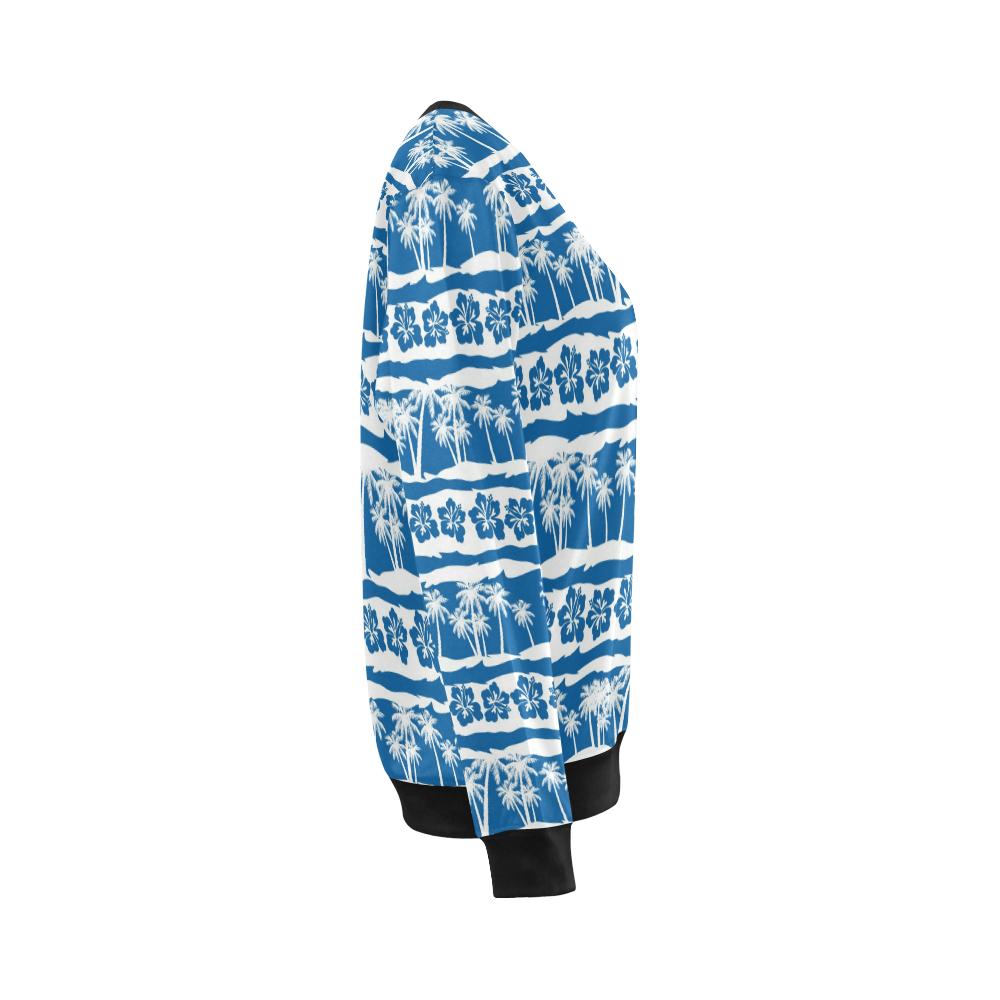 Hawaiian Themed Pattern Print Design H021 Women Long Sleeve Sweatshirt-JorJune