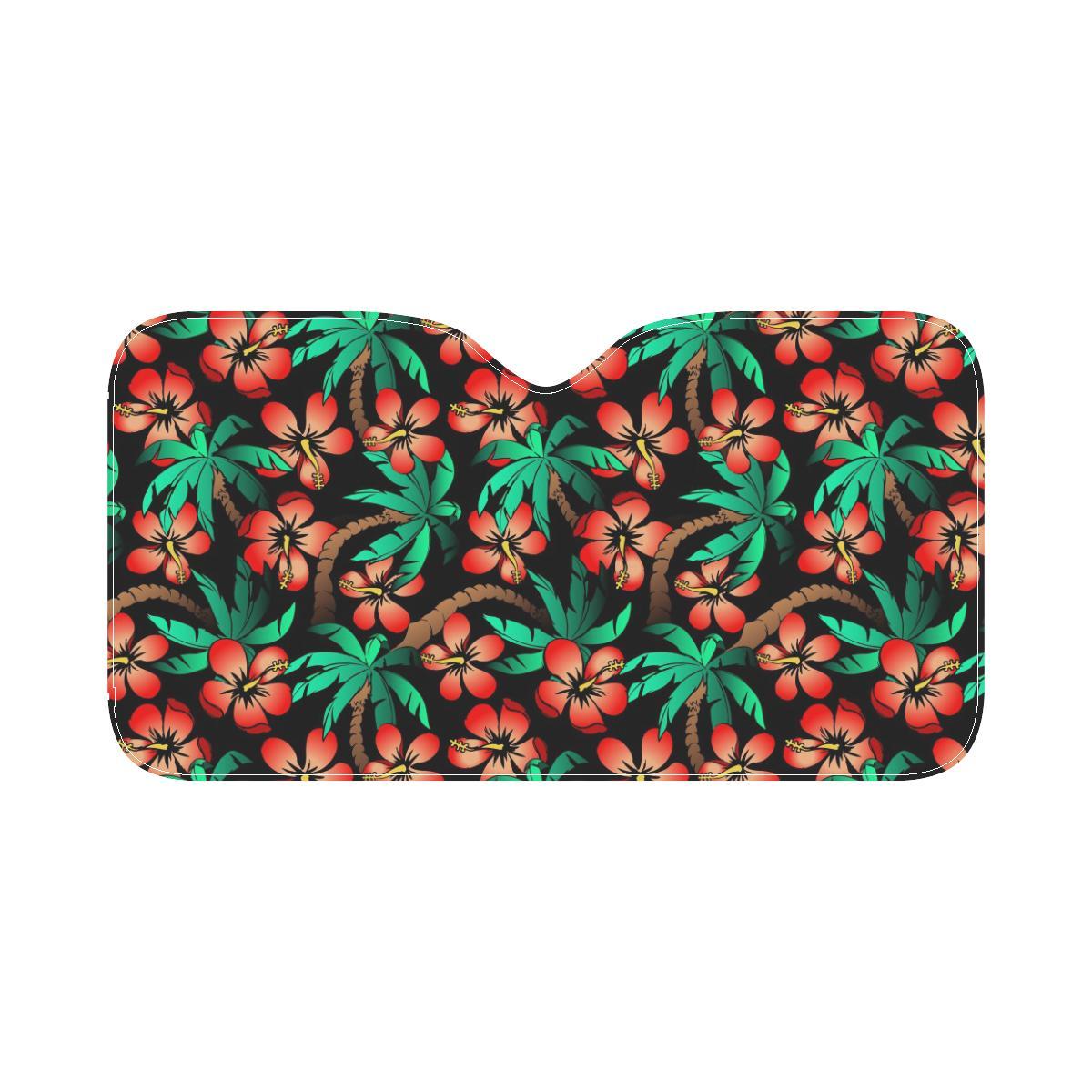 Hawaiian Themed Pattern Print Design H022 Car Sun Shade-JorJune