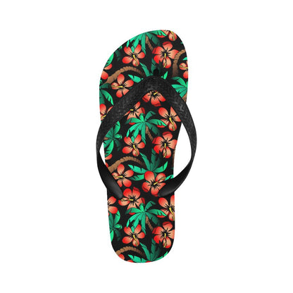 Hawaiian Themed Pattern Print Design H022 Flip Flops-JorJune