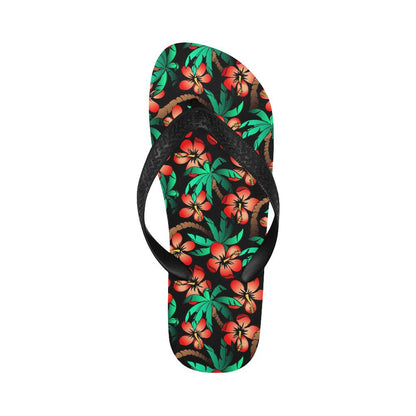 Hawaiian Themed Pattern Print Design H022 Flip Flops-JorJune