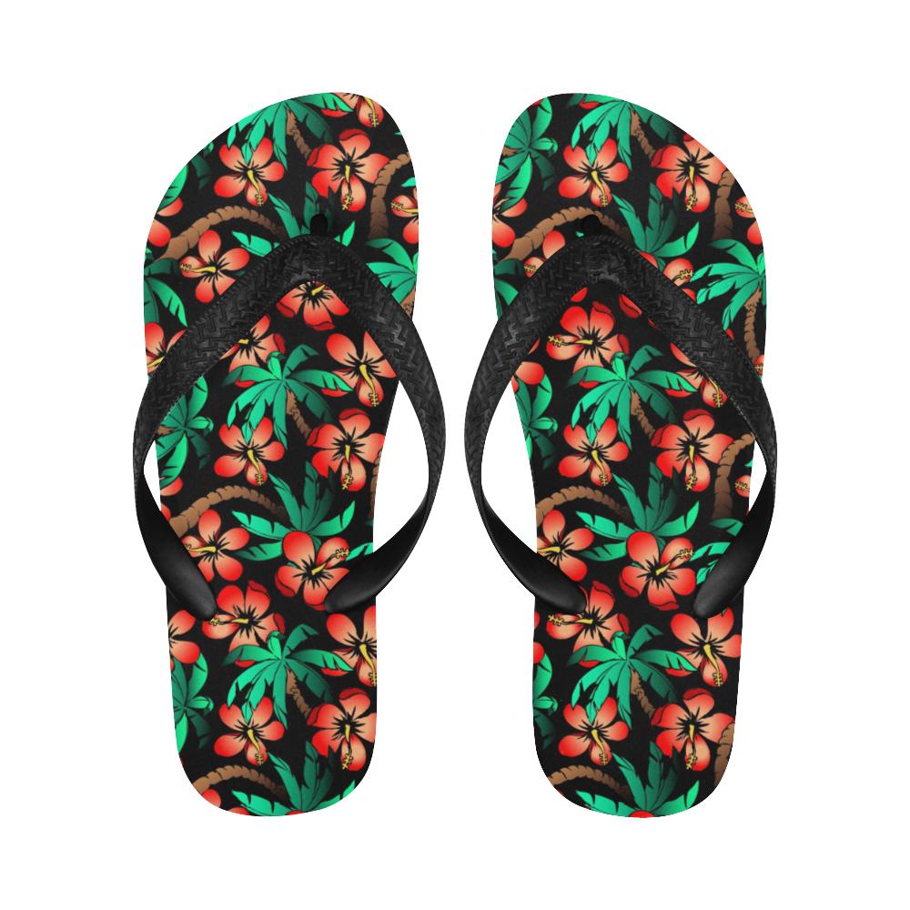 Hawaiian Themed Pattern Print Design H022 Flip Flops-JorJune