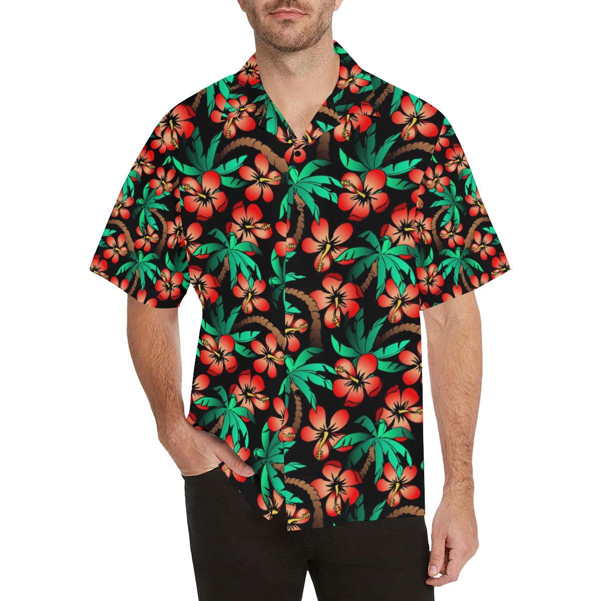 Hawaiian Themed Pattern Print Design H022 Men Hawaiian Shirt-JorJune