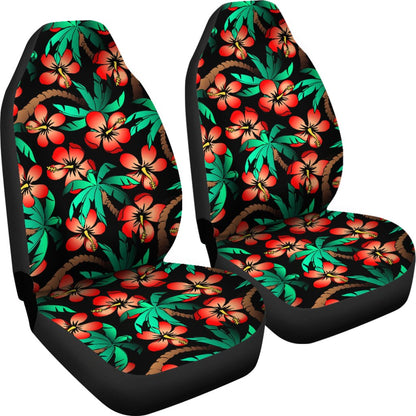Hawaiian Themed Pattern Print Design H022 Universal Fit Car Seat Covers-JorJune