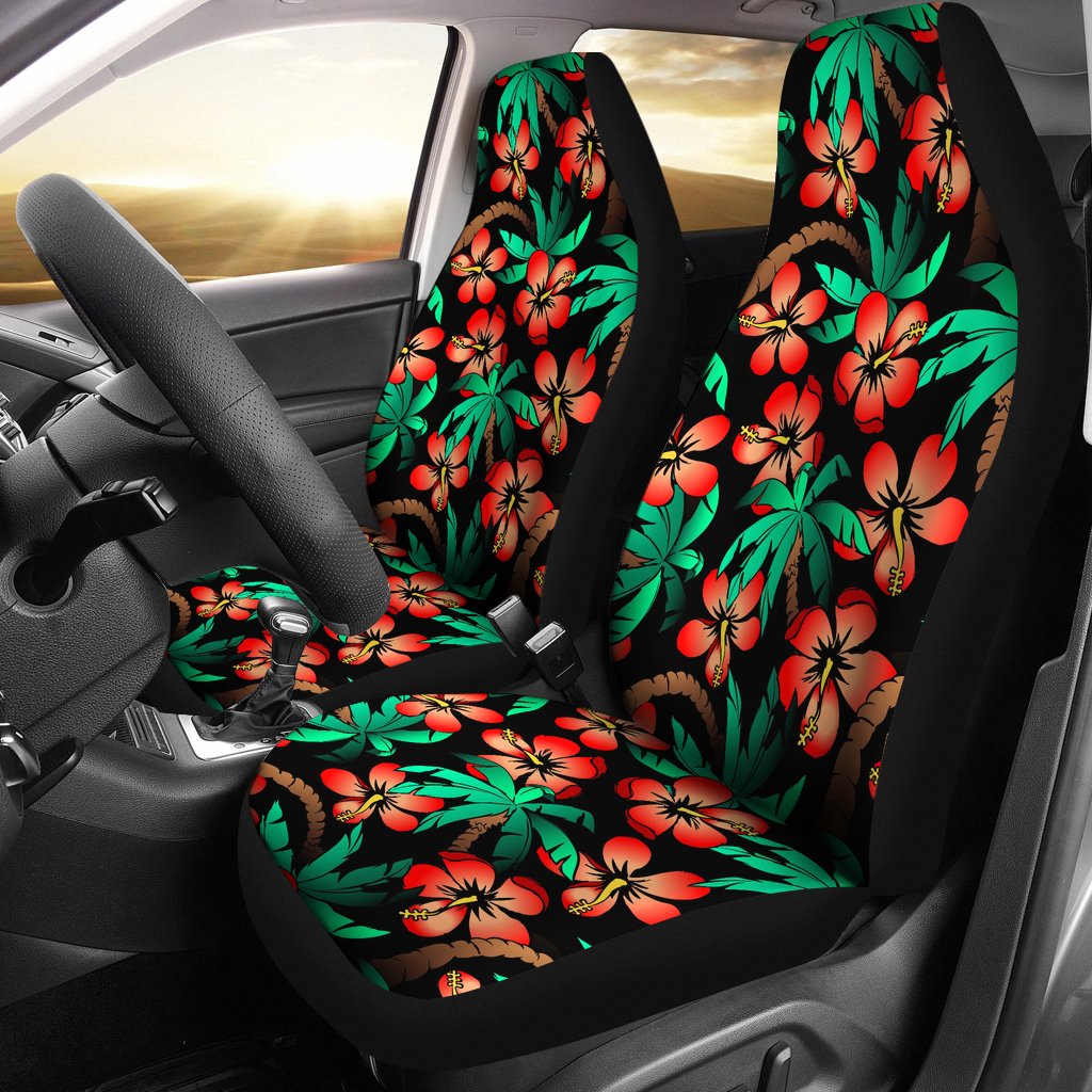 Hawaiian Themed Pattern Print Design H022 Universal Fit Car Seat Covers-JorJune