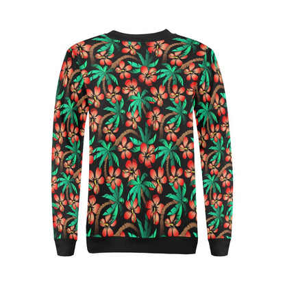 Hawaiian Themed Pattern Print Design H022 Women Long Sleeve Sweatshirt-JorJune