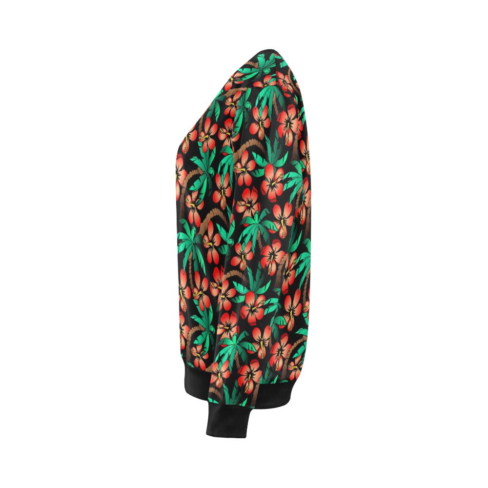 Hawaiian Themed Pattern Print Design H022 Women Long Sleeve Sweatshirt-JorJune