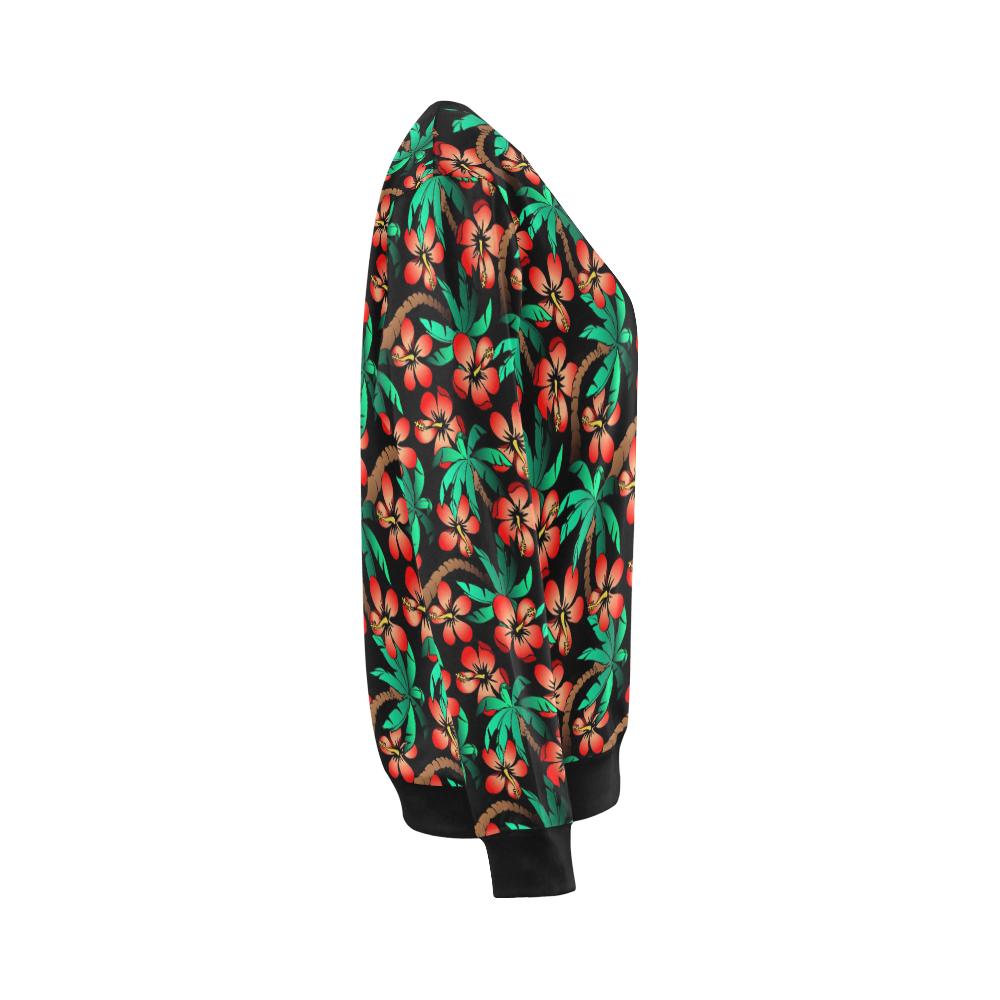 Hawaiian Themed Pattern Print Design H022 Women Long Sleeve Sweatshirt-JorJune