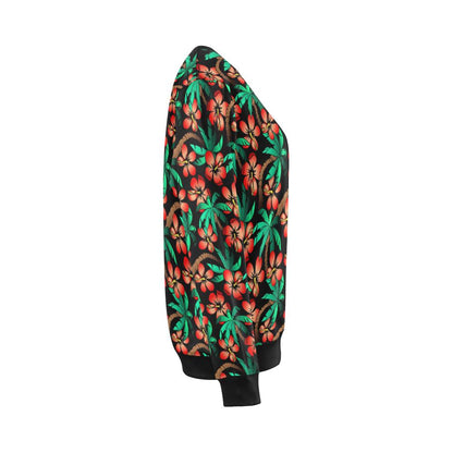 Hawaiian Themed Pattern Print Design H022 Women Long Sleeve Sweatshirt-JorJune
