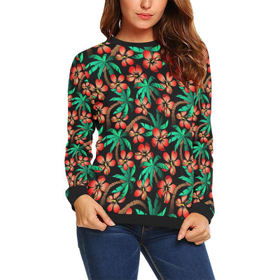 Hawaiian Themed Pattern Print Design H022 Women Long Sleeve Sweatshirt-JorJune