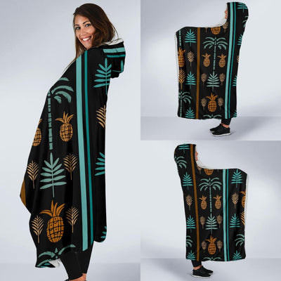 Hawaiian Themed Pattern Print Design H023 Hooded Blanket-JORJUNE.COM
