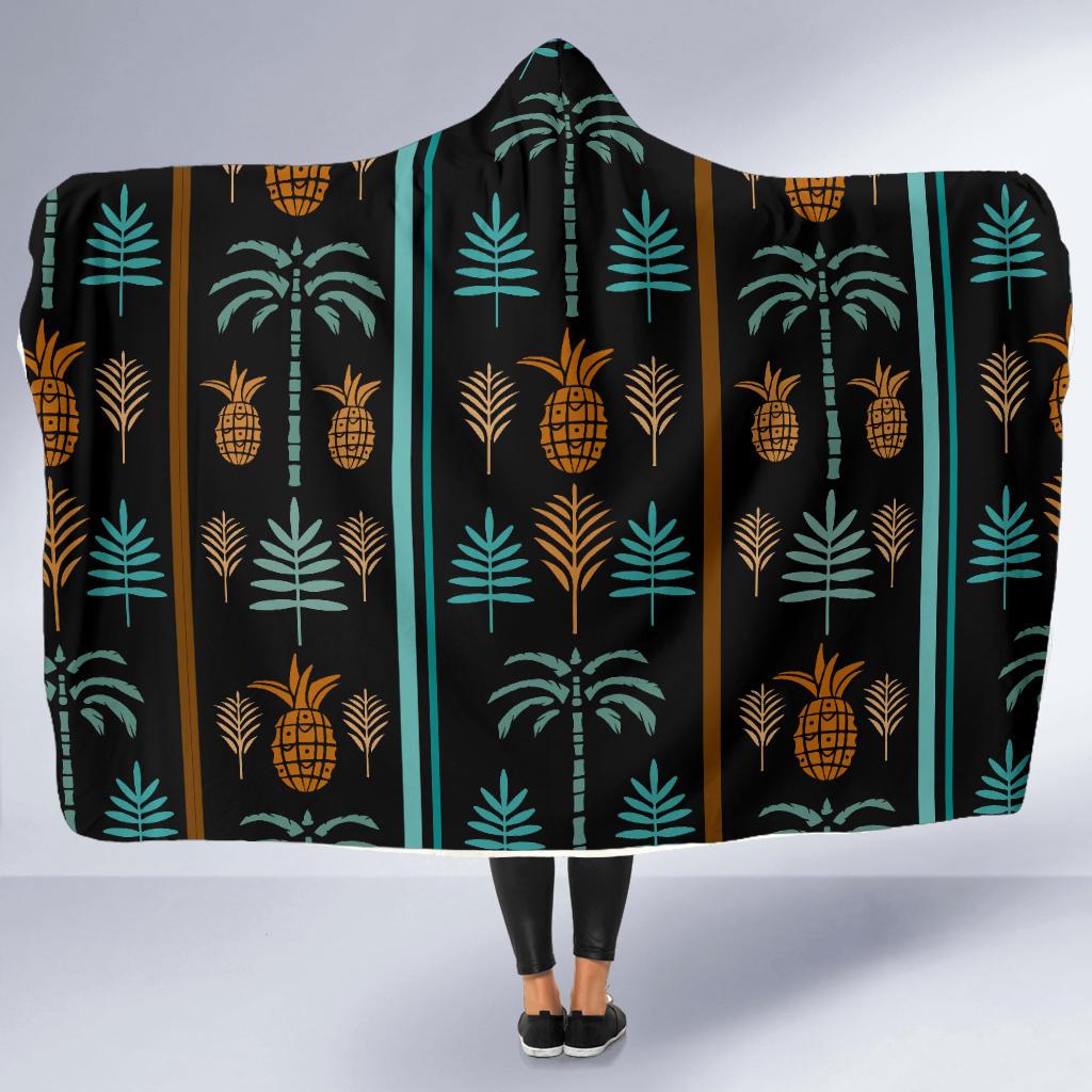 Hawaiian Themed Pattern Print Design H023 Hooded Blanket-JORJUNE.COM
